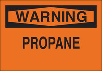 image of Brady B-555 Aluminum Rectangle Orange Flammable Material Sign - 10 in Width x 7 in Height - 40937