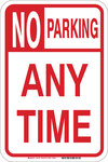 image of Brady B-120 Fiberglass Reinforced Polyester Rectangle White Parking Restriction, Permission & Information Sign - 12 in Width x 18 in Height - 94105