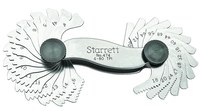 image of Starrett Steel Screw Pitch Gauge 60 Deg Threads 474