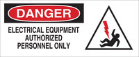 image of Brady B-120 Fiberglass Reinforced Polyester Rectangle White Electrical Safety Sign - 17 in Width x 7 in Height - 70306