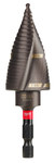 image of Milwaukee SHOCKWAVE 7/8 - 1 1/8 in Impact-Duty Step Drill Bit 48-89-9249 - 3.765 in Overall Length - 2.13 in Flute - Titanium Aluminum Nitride (TiAIN) Coated