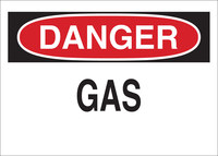 image of Brady B-555 Aluminum Rectangle White Flammable Material Sign - 10 in Width x 7 in Height - 42999