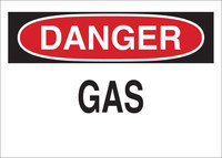 image of Brady B-302 Polyester Rectangle White Flammable Material Sign - 10 in Width x 7 in Height - Laminated - 84387