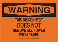 Brady B-555 Aluminum Rectangle Orange Electrical Safety Sign - 14 in Width x 10 in Height - 31775