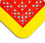 image of Wearwell F.I.T. Emergency Shower Mat 546-S 546.58 27x30, 27 in x 30 in, PVC, Red w/ Yellow borders - 00762