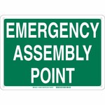 image of Brady B-120 Fiberglass Rectangle Green IMO Evacuation Sign - 14 in Width x 10 in Height - 139640