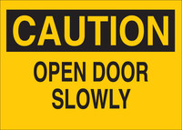 image of Brady B-555 Aluminum Rectangle Yellow Door Sign - 10 in Width x 7 in Height - 41079