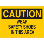 image of Brady B-120 Fiberglass Reinforced Polyester Rectangle Yellow PPE Sign - 14 in Width x 10 in Height - 74740