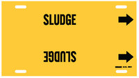 image of Brady 4273-H Strap-On Pipe Marker, 10 in to 15 in - Other Liquid - Plastic - Black on Yellow - B-915 - 59484