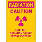 image of Brady B-302 Polyester Rectangle Yellow Radiation Hazard Sign - 10 in Width x 14 in Height - Laminated - 88770