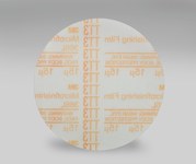 image of 3M Hookit 366L Coated Aluminum Oxide Orange Hook & Loop Disc - Film Backing - 3 mil Weight - 15 Grit - Super Fine - 6 in Diameter - 27933