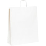 image of White Shopping Bags - 6 in x 16 in x 19.25 in - SHP-3938