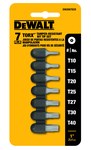 image of Dewalt Torx Tamper Bit Tip Set DW2067SCR - 1/4 in Shank - S2 Steel - 1 in Length - 21703