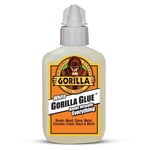 image of Gorilla Glue White Polyurethane Adhesive - 2 oz Bottle - Moisture Activated, Waterproof, 2X faster than Original Gorilla Glue - 52012