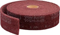 image of 3M Scotch-Brite Non-Woven Aluminum Oxide Clean & Finish Roll - 2 in Width x 30 ft Length - 00260