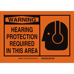 image of Brady B-555 Aluminum Rectangle Orange PPE Sign - 46467