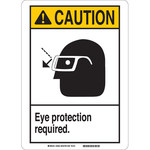 image of Brady B-555 Aluminum Rectangle White PPE Sign - 7 in Width x 10 in Height - 48995