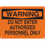 image of Brady White Restricted Area Sign - 40198