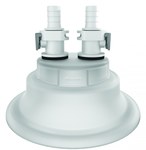 image of Justrite Polypropylene Carboy Cap Adapter - 120 mm Width - 3.7 in Height - 697841-18232