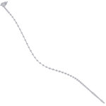 image of White Beaded Security Ties -.06 in x 5 in - 8186