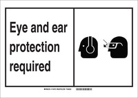 image of Brady B-302 Polyester Rectangle PPE Sign - 5 in Width x 7 in Height - Laminated - 119477