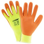 image of PIP Barracuda HVY710HSNF High-Visibility Orange/Yellow Large Cut-Resistant Gloves - ANSI 3, EN 388 5 Cut Resistance - Nitrile Palm Only Coating - 10 in Length - HVY710HSNF/L