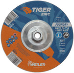 image of Weiler Tiger Zirc Depressed-Center Grinding Wheel 68379 - 7 in - Alumina Zirconia - 30 - T