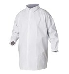 image of Kimberly-Clark Kleenguard Work Coat A40 44443 - Size Large - White