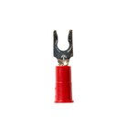 image of 3M Scotchlok MV18-6FLX Red Locking Brazed Vinyl Brazed Fork & Spade Terminal - 0.88 in Length - 0.25 in Wide - 0.25 in Fork Width - 0.145 in Max Insulation Outside Diameter - 0.07 in Inside Diameter -
