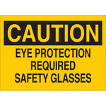 image of Brady B-120 Fiberglass Reinforced Polyester Rectangle Yellow PPE Sign - 14 in Width x 10 in Height - 47100