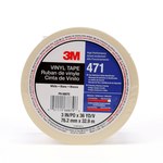 image of 3M 471 White Marking Tape - 3 in Width x 36 yd Length - 5.2 mil Thick - 68870
