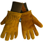 image of Global Glove 524 Brown Large Split Cowhide Leather Cold Condition Gloves - Thinsulate Insulation - 524/LG