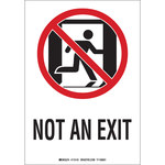 image of Brady B-347 Polyester / Polystyrene Rectangle Door Sign - 7 in Width x 10 in Height - Glow in the Dark - 115143