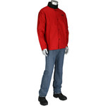 image of PIP Ironcat 7050 Red 5XL Cotton Welding Jacket - 662909-08707