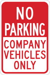 image of Brady B-555 Aluminum Rectangle White Parking Restriction, Permission & Information Sign - 12 in Width x 18 in Height - 124392