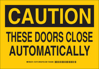 image of Brady B-555 Aluminum Rectangle Yellow Door Sign - 10 in Width x 7 in Height - 124713