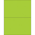 image of Tape Logic LL184GN Rectangle Laser Labels - 5 1/2 in x 8 1/2 in - Permanent Acrylic - Fluorescent Green - 14749