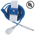 image of Desco Jewel Reusable Wrist Strap & Cord Set - 13 in Length - 0.875 in Wide - 4 mm Snap - 09100