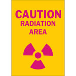 image of Brady B-555 Aluminum Rectangle Yellow Radiation Hazard Sign - 10 in Width x 14 in Height - 42854