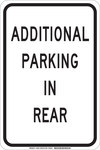 image of Brady B-555 Aluminum Rectangle White Parking Restriction, Permission & Information Sign - 12 in Width x 18 in Height - 129561