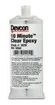 image of Devcon 10 Minute Clear Two-Part Epoxy Adhesive - Base & Accelerator (B/A) - 50 ml Cartridge - 14251