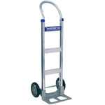 image of Aluminum Hand Cart - Solid Rubber Wheels - 18 in x 49 in - Aluminum - Silver - 8550
