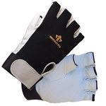 image of Impacto Air Glove BG401 Black/White Large Leather/Nylon/Spandex Work Gloves - BG40140
