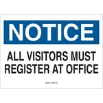 image of Brady B-120 Fiberglass Reinforced Polyester Rectangle White Restricted Area Sign - 14 in Width x 10 in Height - 95278