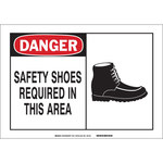 image of Brady B-401 Polystyrene Rectangle White PPE Sign - 14 in Width x 10 in Height - 26546