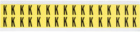 image of Brady 3420-K Letter Label - Black on Yellow - 9/16 in x 3/4 in - B-498 - 34221