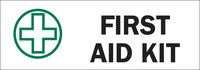image of Brady B-401 Polystyrene Rectangle White First Aid Sign - 10 in Width x 7 in Height - 22671