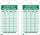 image of Brady 86501 Green on White Polyester / Paper Scaffold Tag - 4 in Width - 7 in Height - B-837