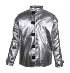 image of National Safety Apparel CARBON ARMOUR Molten Metal Protective Jacket H5 NXJH52X30 - Size 2XL - Silver