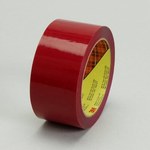 image of 3M Scotch 371 Red Box Sealing Tape - 36 mm Width x 1500 m Length - 1.8 mil Thick - 31964